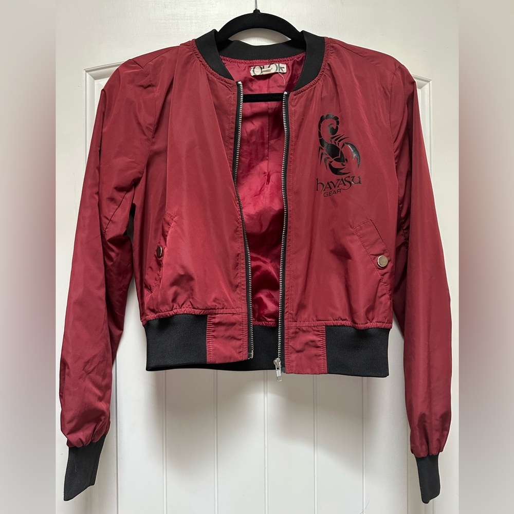Havasu gear maroon bomber jacket